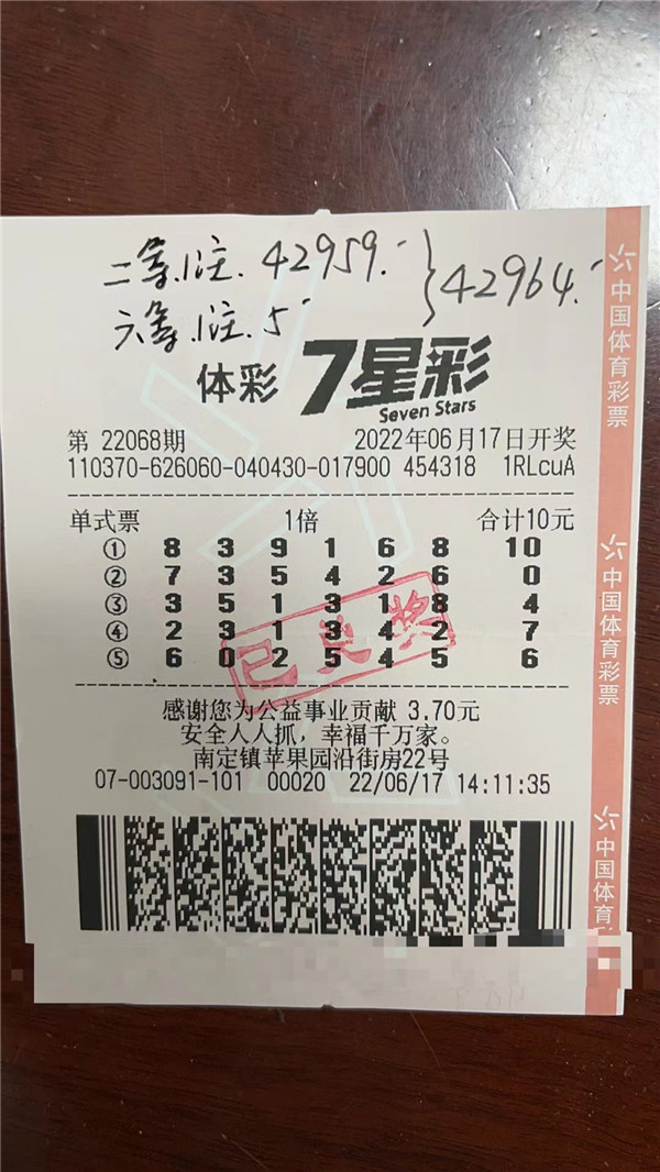 揭秘中国体彩七星彩票20号开奖结果与背后的故事